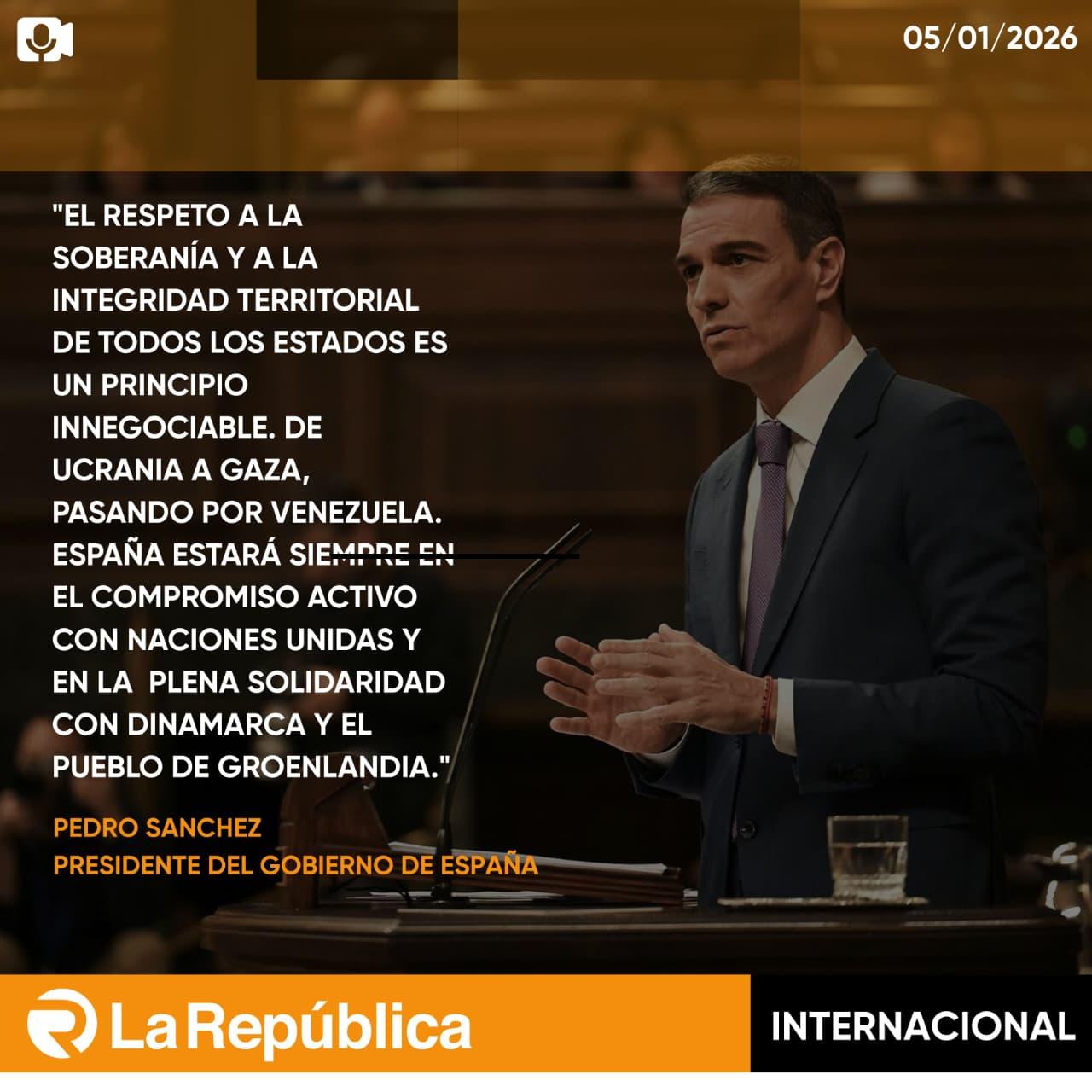 El presidente del Gobierno de España, Pedro Sanchez, manifesto que el respeto a la soberanía y a la integridad territorial de todos los esta - Cover Image